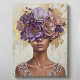 Violet Blooming in Gold