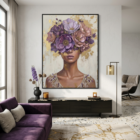 Violet Blooming in Gold