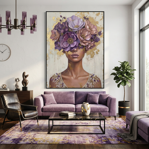 Violet Blooming in Gold