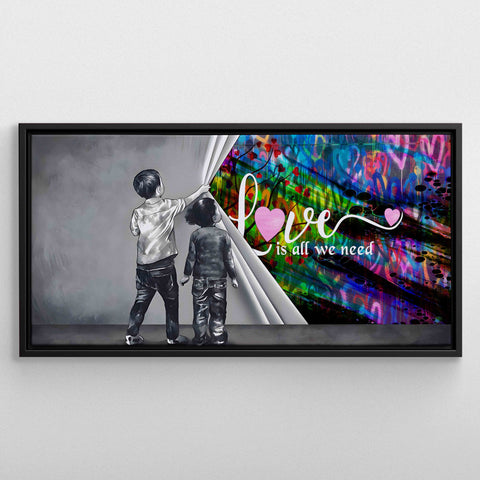 Unveiling Love is all we need with hearts