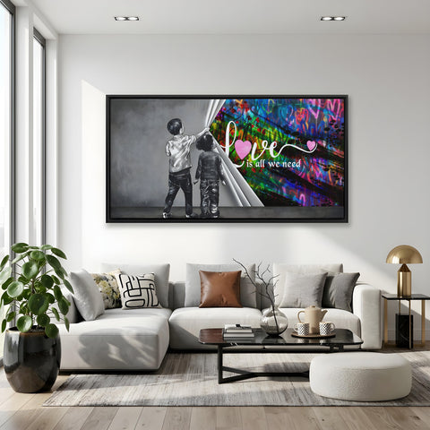 Unveiling Love is all we need with hearts