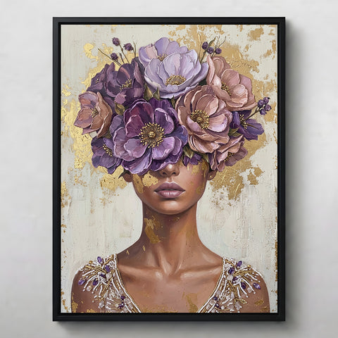 Violet Blooming in Gold