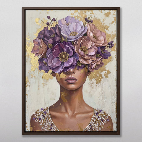 Violet Blooming in Gold