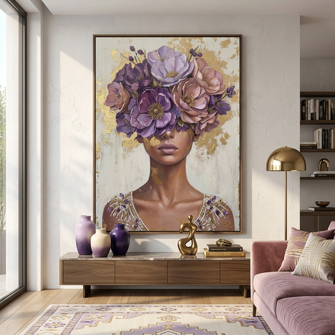 Violet Blooming in Gold