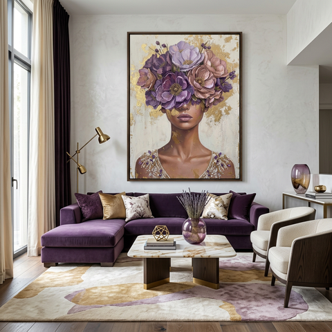 Violet Blooming in Gold