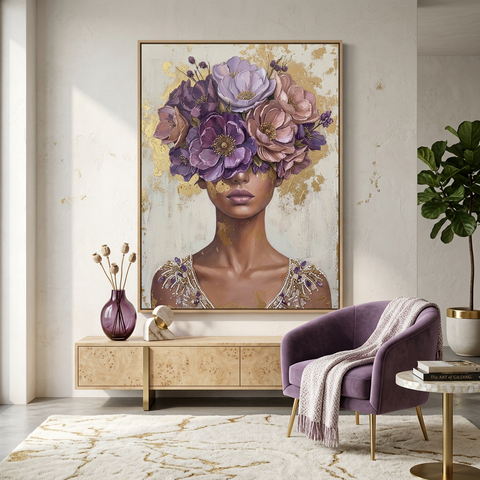 Violet Blooming in Gold