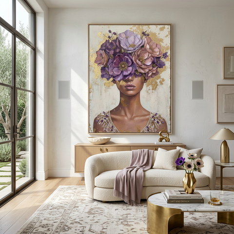 Violet Blooming in Gold