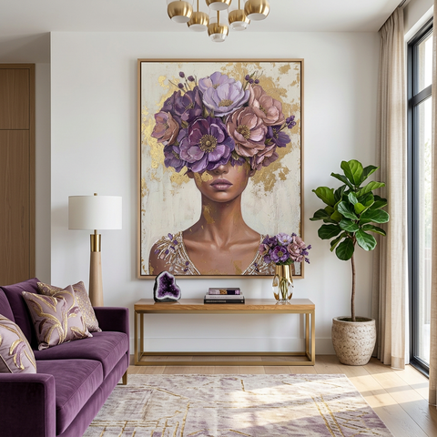 Violet Blooming in Gold