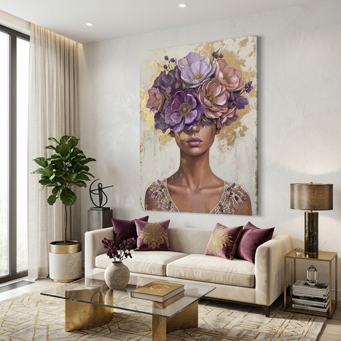 Violet Blooming in Gold
