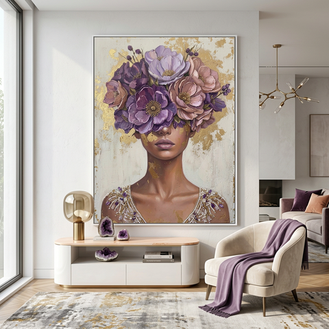 Violet Blooming in Gold